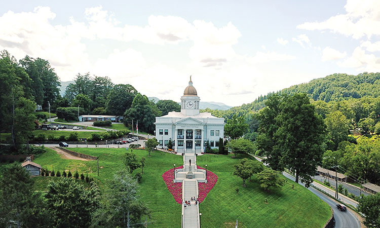 These three historic buildings in Sylva are each listed on the National Register of Historic Places. 